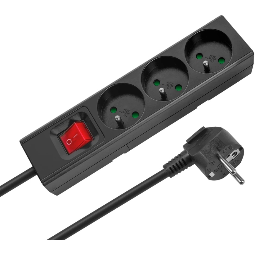 Rebel Electro Pratvērsējs, 3 kontaktligzdas, 2