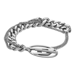 Diesel Distinctive dvigubis unisex plieninis apyrankė DX1550040