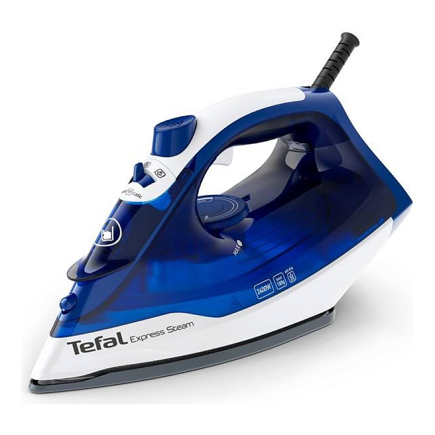 Tefal FV2838 Dry & Steam iron Cerilium soleplate 2400 W Blue, White