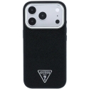 Guess Grained Triangle Logo MagSafe kate iPhone 17 Pro Max / 18 Pro Max – Musta Guess Grained Triangle Logo MagSafe kate iPhone 17 Pro Max / 18 Pro Max – Musta
