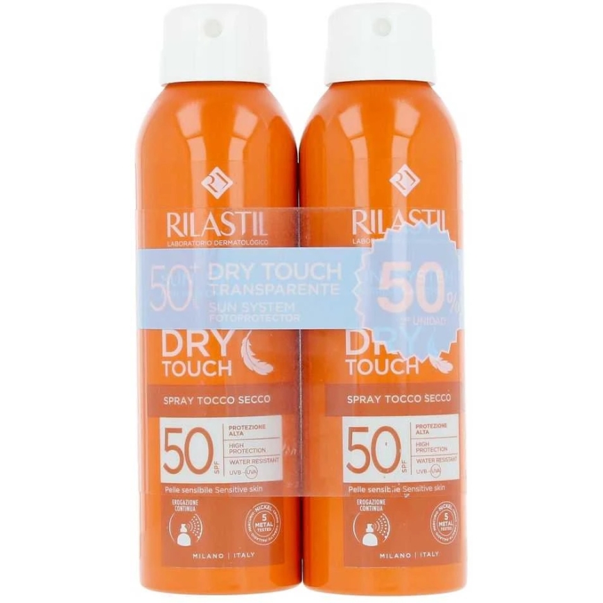 Rilastil Sun System Dry Touch - Aurinkosuoja Su SPF 50, 2 x 200 ml – 2