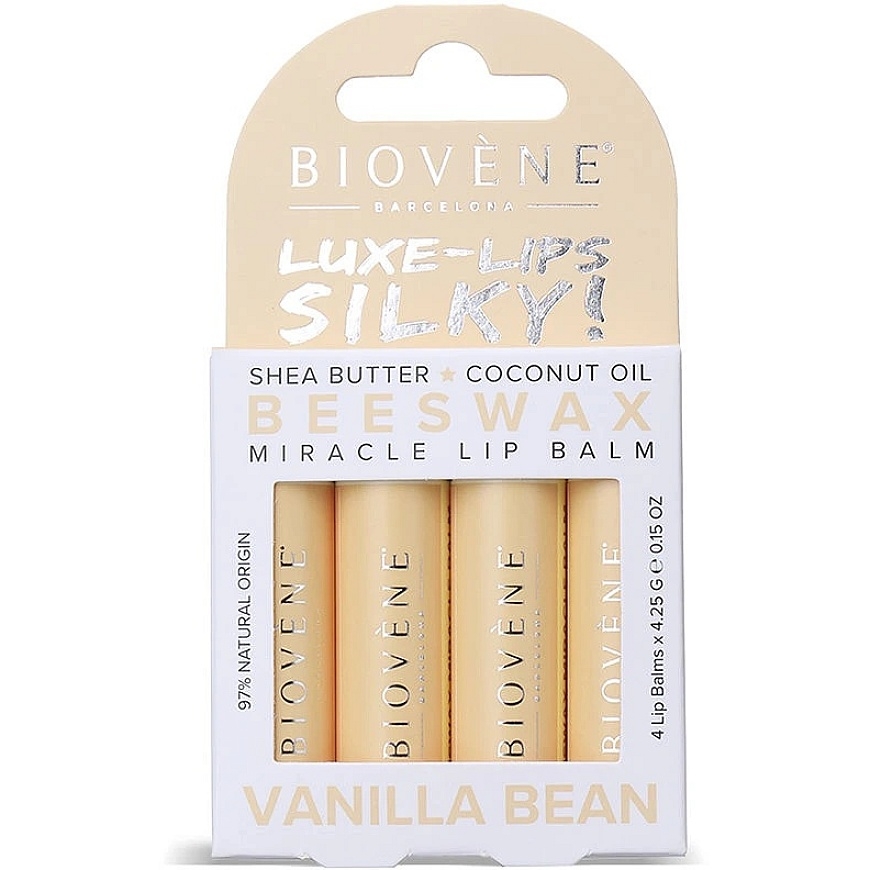Biovene BEESWAX VANILLA BEAN LIP BALMS PACK 4 pc