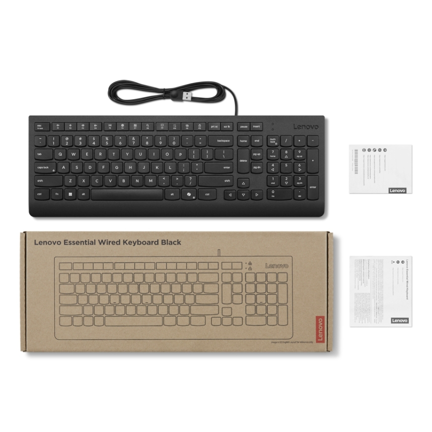 Lenovo 4Y41R64633 klaviatuur Kodu/kontor USB Ameerika inglise keel Must – 3