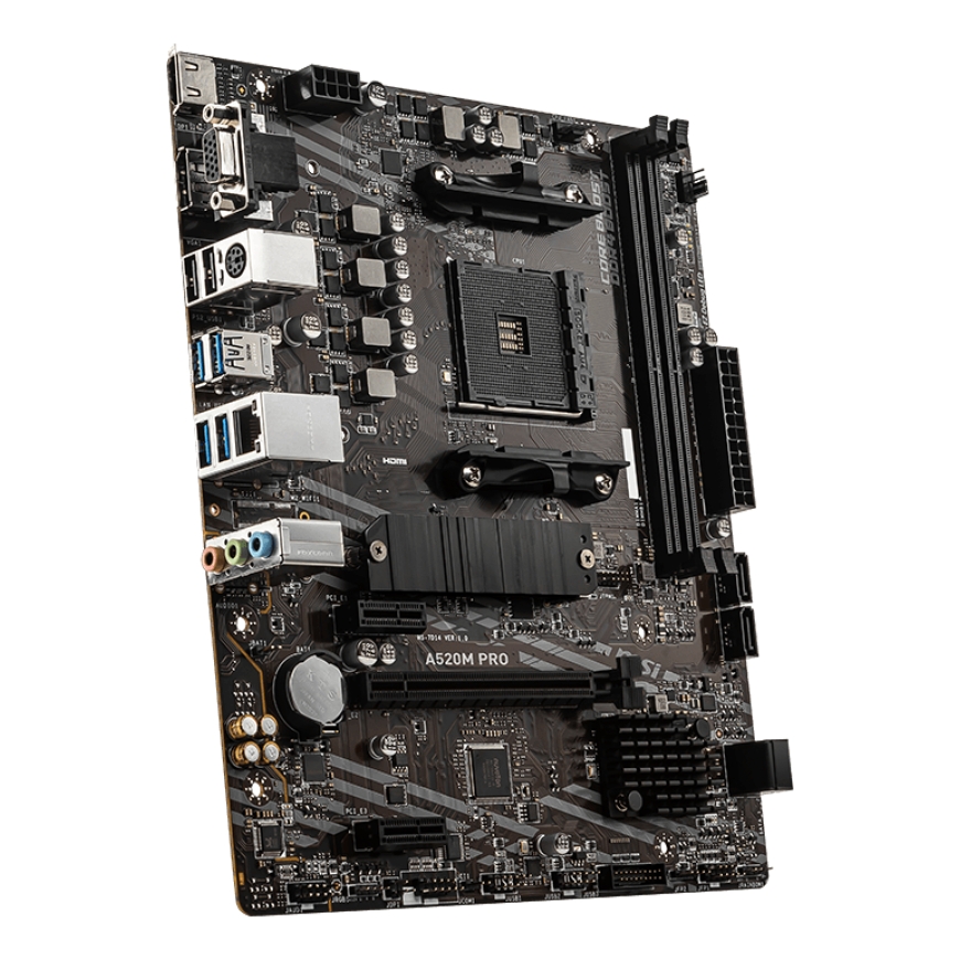 MSI A520M PRO материнская плата AMD A520 Разъем AM4 Микро ATX – 3
