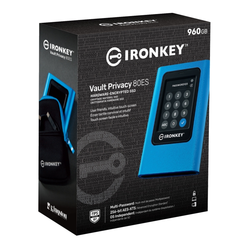 Kingston Technology IronKey 960GB Vault Privacy 80 XTS-AES 256-bit Encrypted External SSD – 5