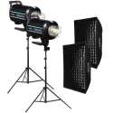 Studio lighting kit - Godox QS600II 600Ws flash head, 2 softboxes