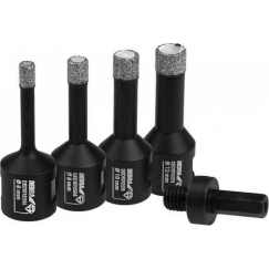 Dedra Deimantinių karūnėlių rinkinys 6 8 10 12mm adapteris HEX