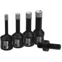 Dedra Diamond Saw Blade Set 6 8 10 12mm HEX Adapter
