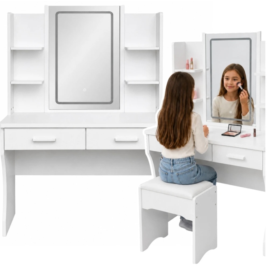 Lean kosmetiskais galda ar LED spoguli