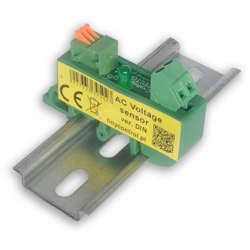Tinycontrol – AC Voltage Presence Sensor for 230 V – Designed for DIN Rail – 3
