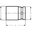 Hexagonal impact socket 1/2", extended, 32mm K7806M Bahco Hexagonal impact socket 1/2", extended, 32mm K7806M Bahco