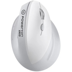 Powerton ERGO SPIRA Belaidė pelė, balta ir pilka, 3200DPI