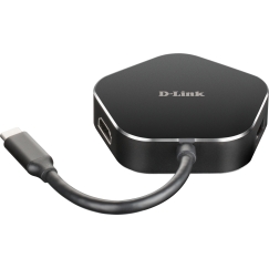 D-Link DUB-M420 dokstacija Vadu Thunderbolt 3 Alumīnijs, Melns