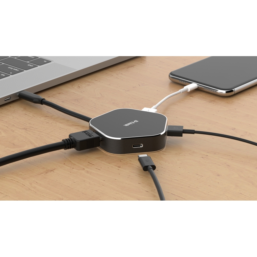 D-Link 4-in-1 USB-C Hub with HDMI and Power Delivery – 3