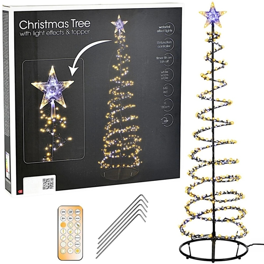 KOOPMAN DEKORATĪVA ČOINKA 640LED ŪDENSKRITUMS 180CM