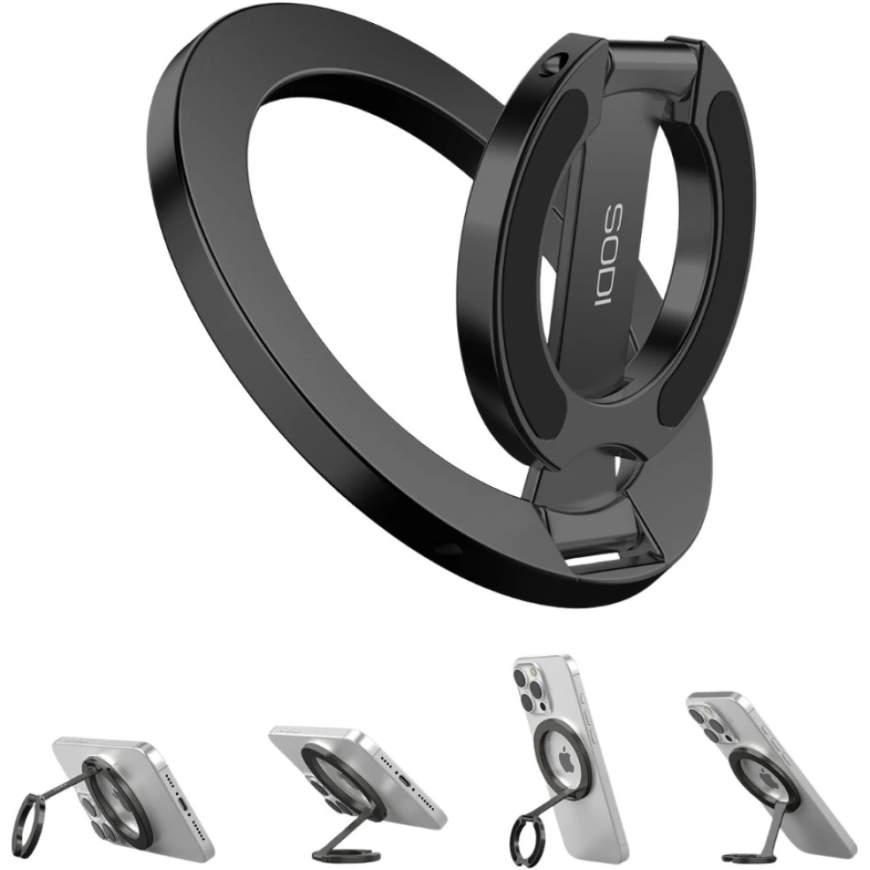 SODI ST04 Black Double-Sided Magnetic Ring Stand – 2