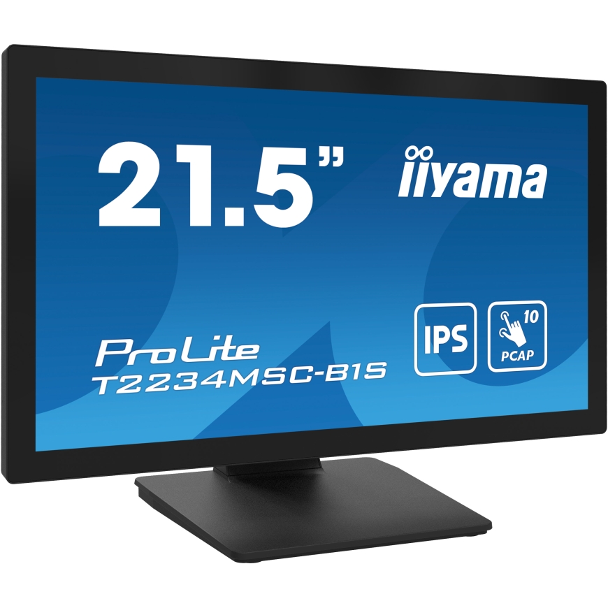 iiyama ProLite T2234MSC-B1S PC lamekuvar 54,6 cm (21.5") 1920 x 1080 pikslit Full HD Puutetundlik ekraan Must