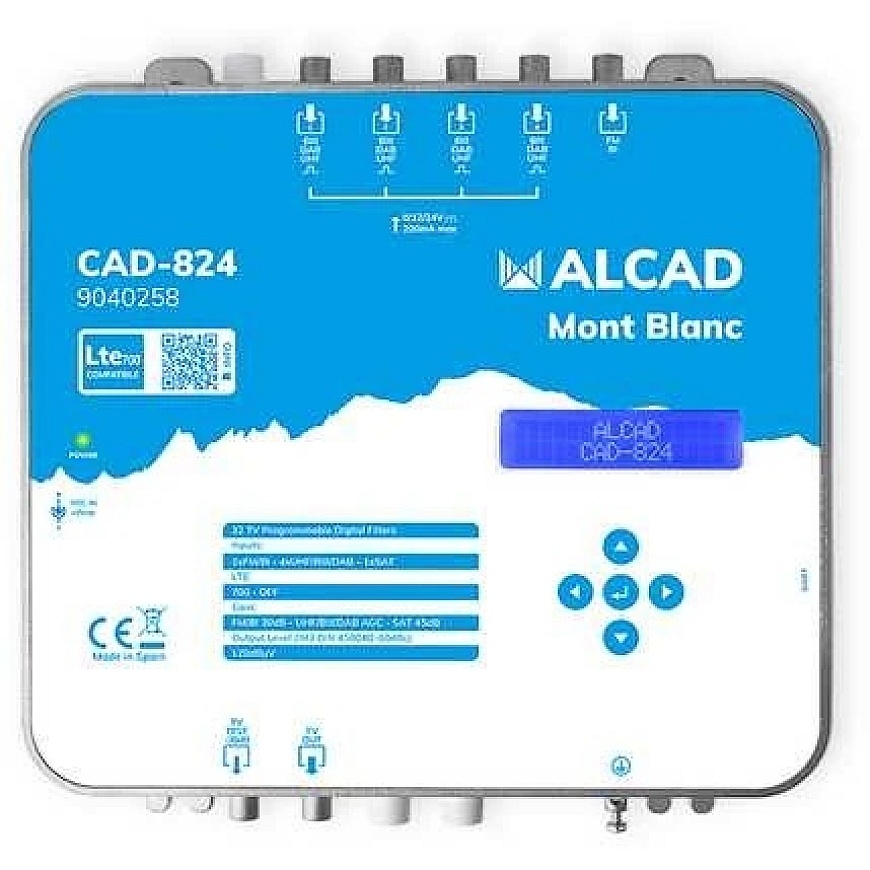 ALCAD CAD-824 4xUHF/BIII programmeeritav võimendi