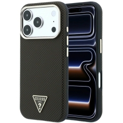 Чехол Guess Kevlar Triangle Logo MagSafe для iPhone 17 Pro Max / 18 Pro Max – Коричневый