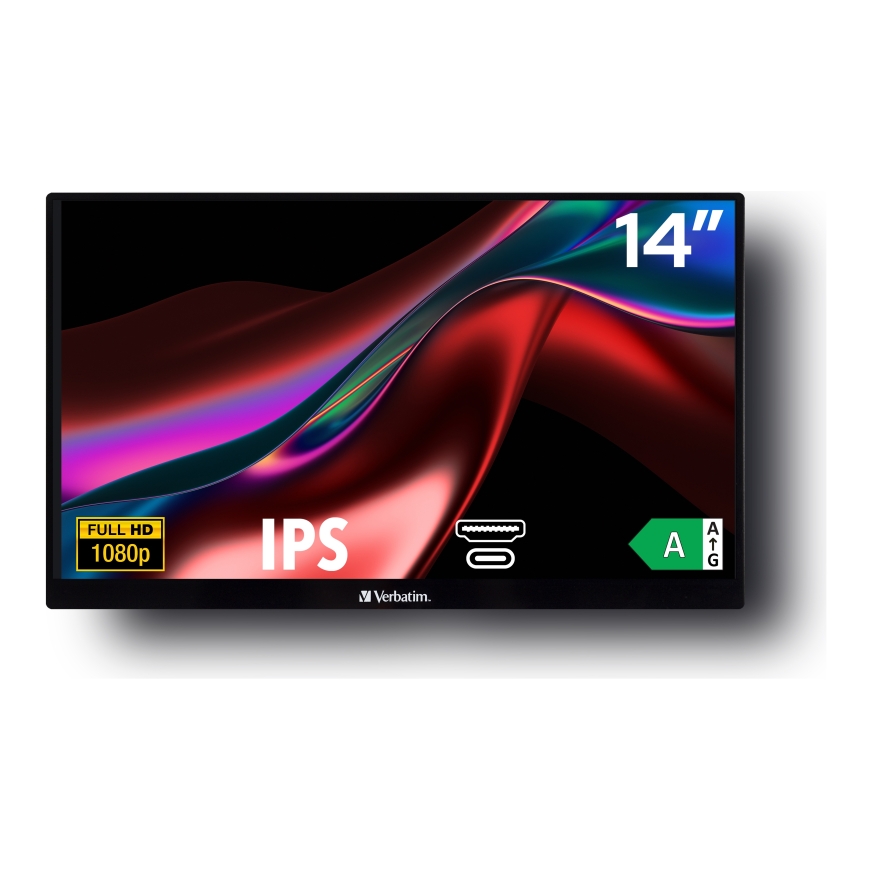 Verbatim 49590 PC lamekuvar 35,6 cm (14") 1920 x 1080 pikslit Full HD LCD Must – 2