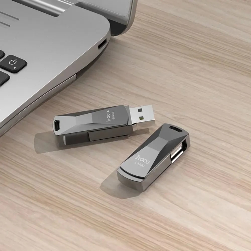 128 GB USB 3.0 (USB A) Flash Drive Hoco UD5 Gray – 4