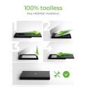 ICY BOX IB-200T-C3 SSD diska korpuss Melns 2.5" ICY BOX IB-200T-C3 SSD diska korpuss Melns 2.5"