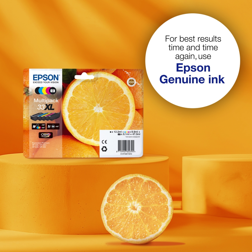 Epson Oranges Singlepack Black 33XL Claria Premium Ink – 4