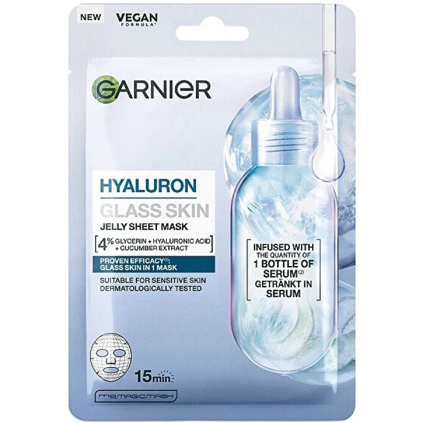 Garnier Hyaluron stikla ādas želejas sejas