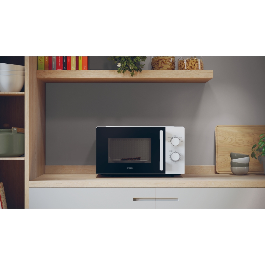 Candy Idea CMW20SMWLI/4U White Solo microwave Countertop 20 L 700 W – 4
