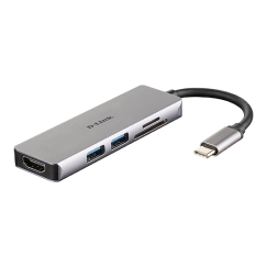 D-Link DUB-M530 knyginių kompiuterių dokas / jungčių replikatorius Vielinis USB 3.2 Gen 1 (3.1 Gen 1) Type-C Aliuminis