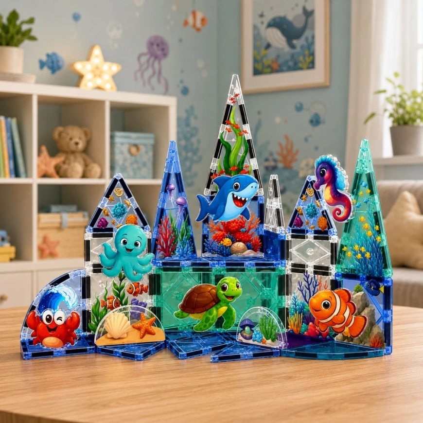Lean Toys magnetplaadid 40 tk. – 4