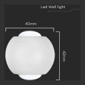 V-tac 2W LED sieninis šviestuvas, baltas, 3000K, IP54 V-tac 2W LED sieninis šviestuvas, baltas, 3000K, IP54