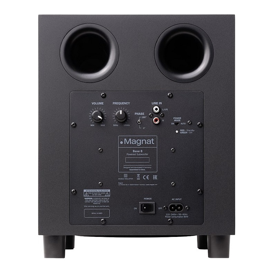 Magnat Base 8 - aktyvus subwooferis, 70 W (juodas) – 2
