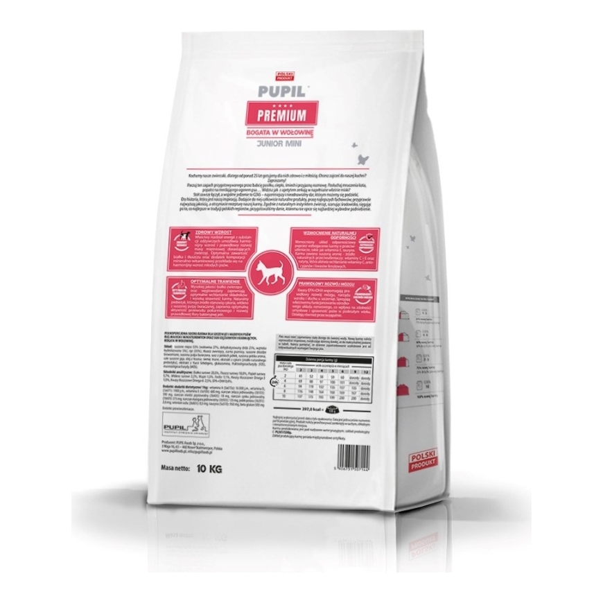 PUPIL Premium Junior Mini Beef Rich - Dry Dog Food - 10kg – 4