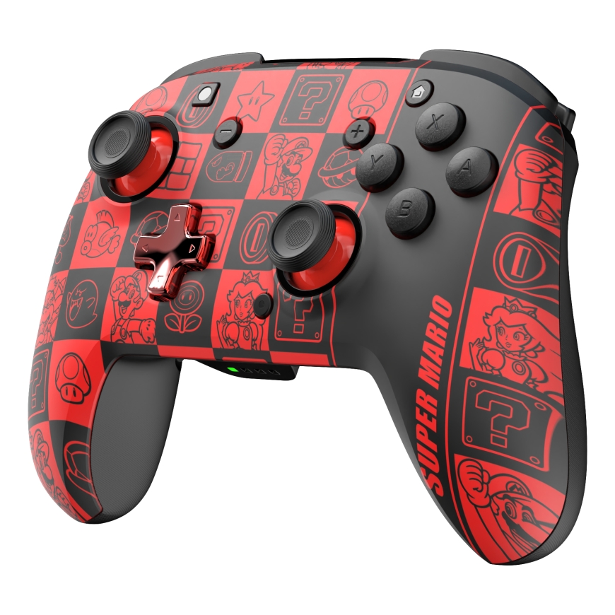 PDP REMATCH GLOW Juoda, Žalia, Raudona Žaidimų pultelis Analoginis / skaitmeninis Nintendo Switch, „Nintendo Switch“ OLED – 3