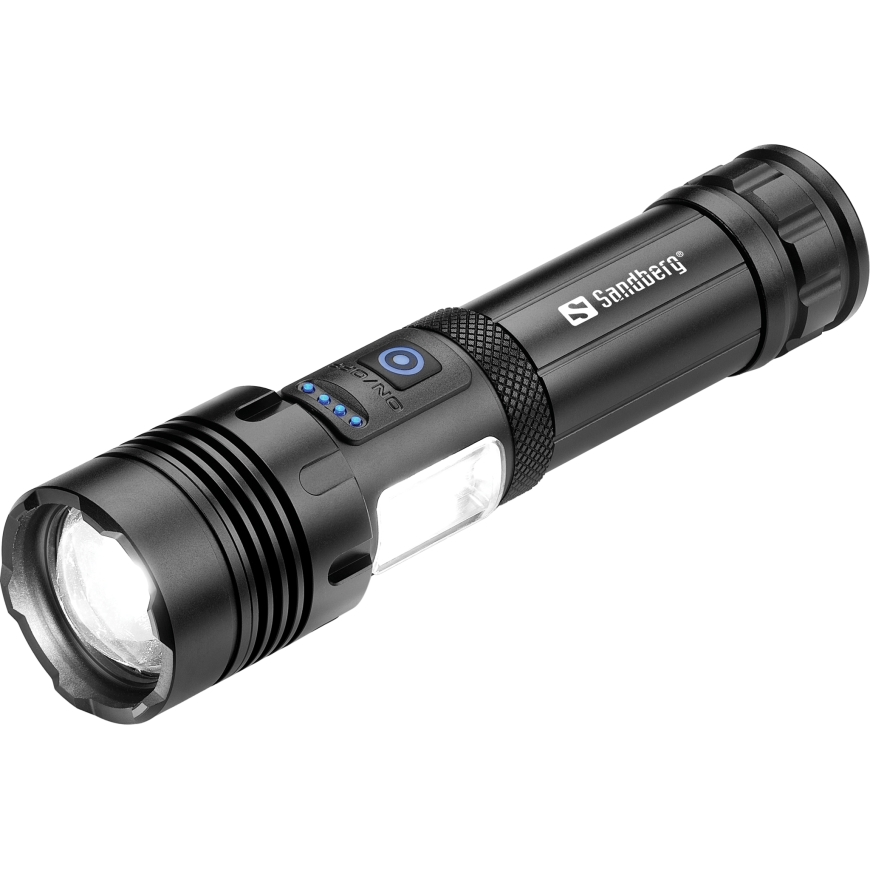 Sandberg Survivor 7in1 Torch Powerbank 5000 Must Käsitaskulamp LED