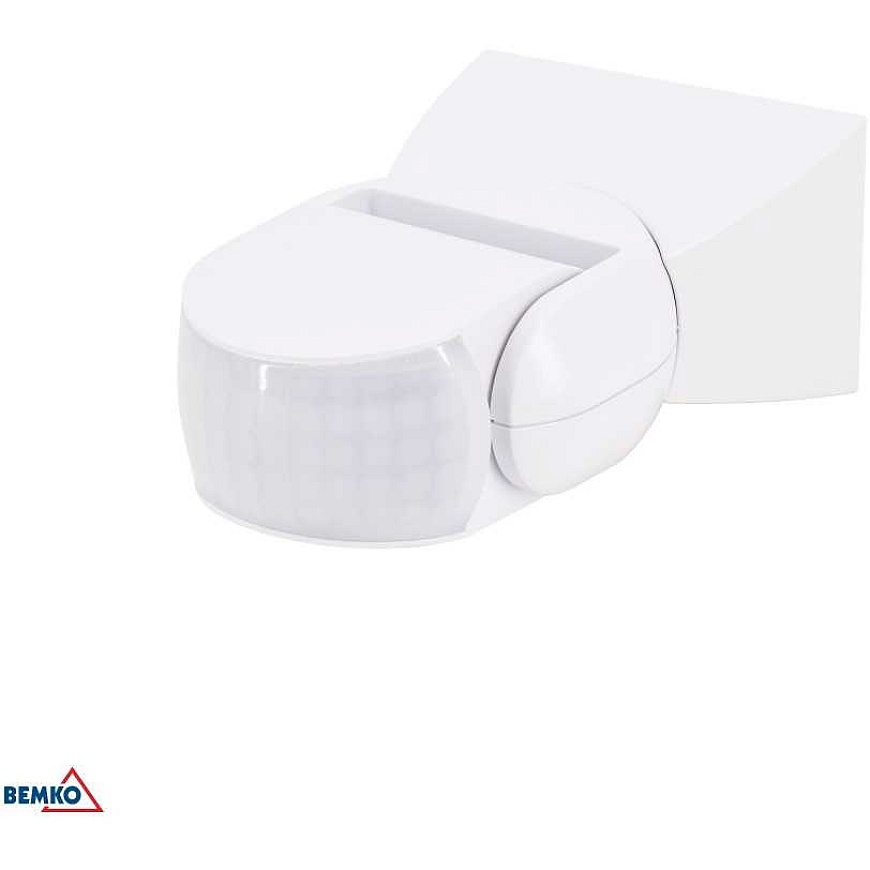 Bemko Surface Motion Sensor, white, IP65, max 1200W, 180°, max 12m