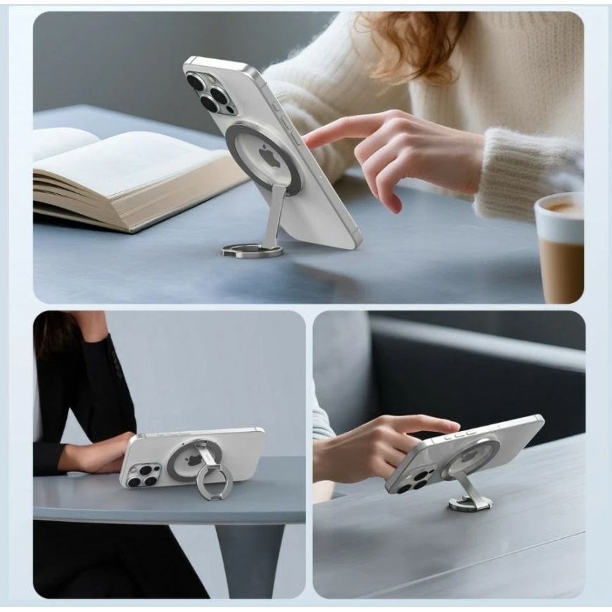 Dvipusis magnetinis Ring Stand SODI ST04 sidabrinė – 3