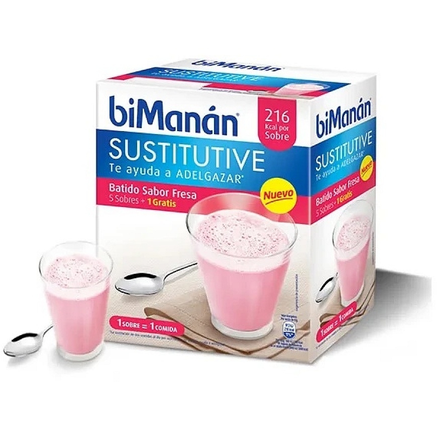 Bimanán asendustoodete maasikakokteil 5+1 tk