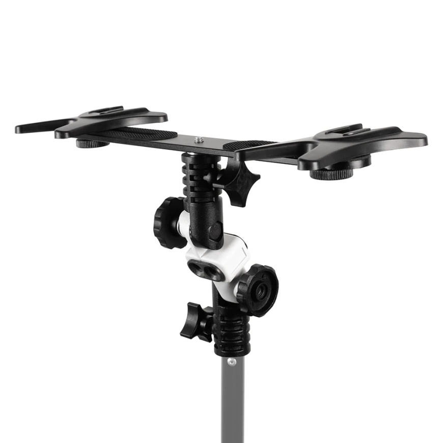 Mitoya Photography Accessory - Double U II Handle for Two Flashes with Mounting Bracket – 2