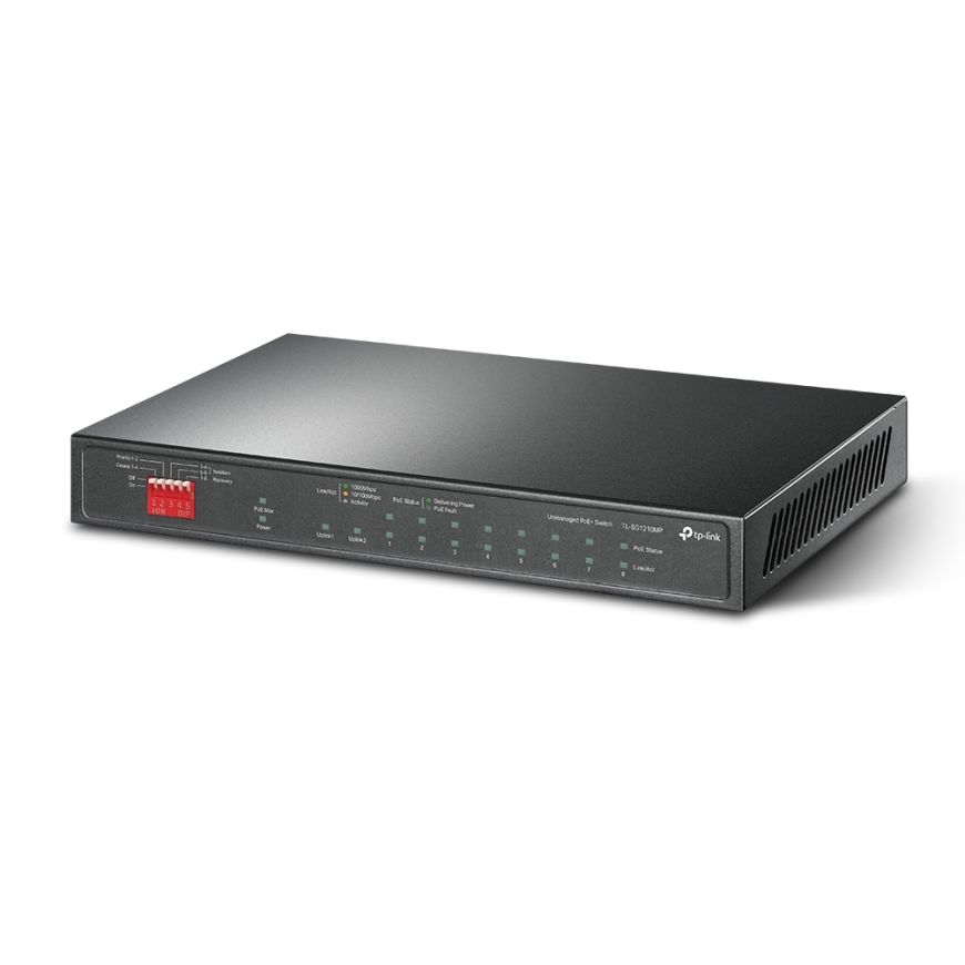 TP-Link TL-SG1210MP network switch Unmanaged Gigabit Ethernet (10/100/1000) Power over Ethernet (PoE) Black – 2