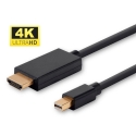 Microconnect MDPHDMI3B-4K видео кабель адаптер 3 m Mini DisplayPort HDMI Тип A (Стандарт) Черный