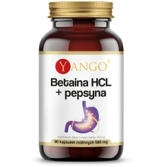 Yango Betaine HCL + Pepsin dietary supplement 90 capsules