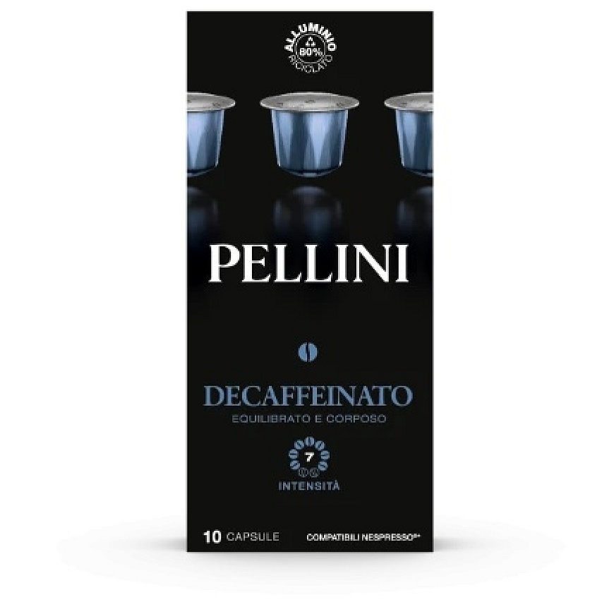 Kavos kapsulės PELLINI Decaffeinato, 10x5,5g – 2