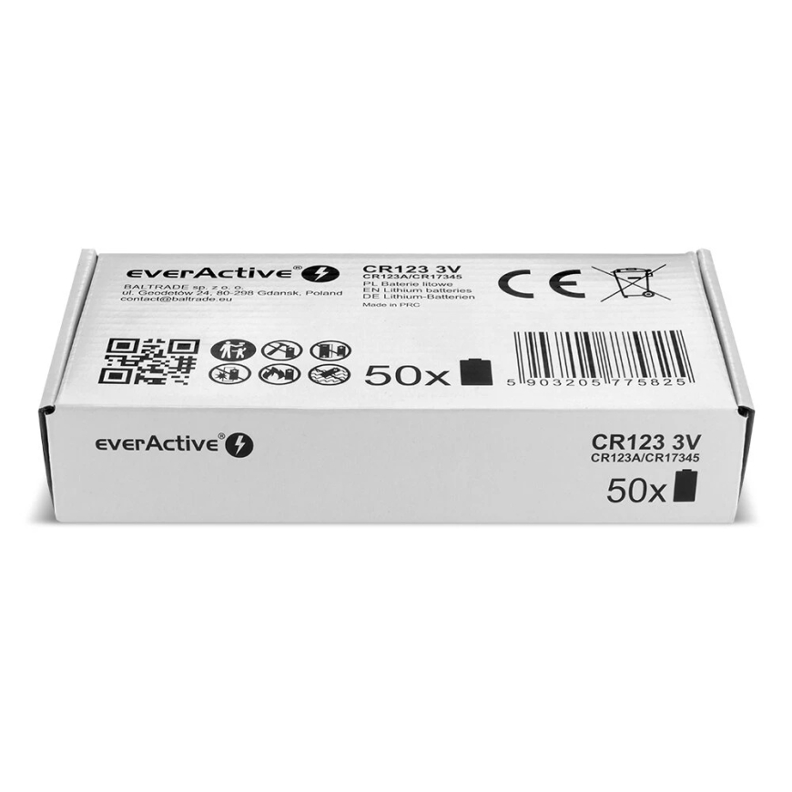 EverActive CR123 - 50 kpl – 2