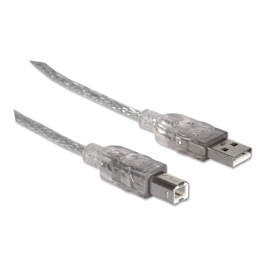 Manhattan 345408 USB кабель USB 2.0 5 m USB A USB B Серебристый – 2