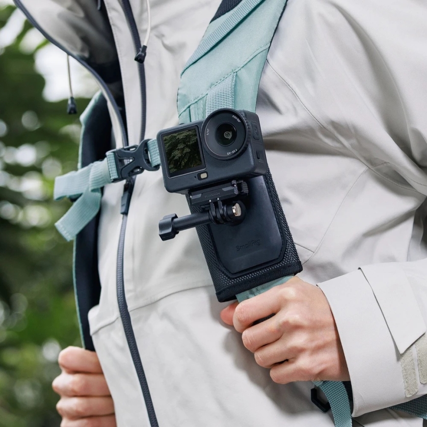 PGY Tech SmallRig Hook and Loop Backpack Strap Mount for Action Cameras (5721) – 2