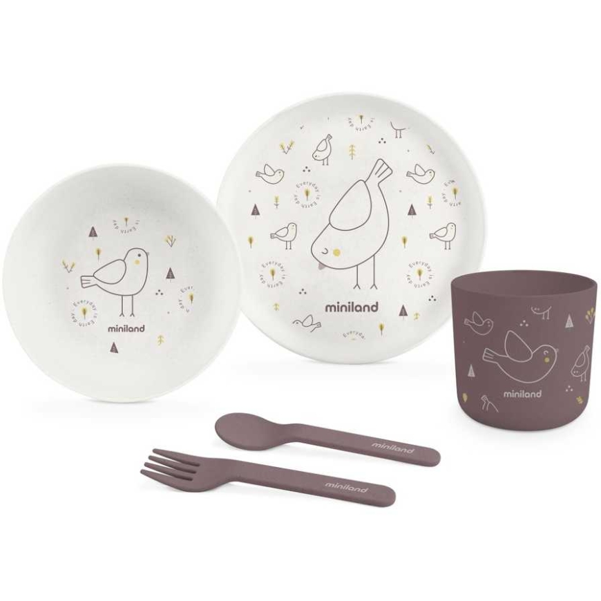 Miniland Eco Friendly 5-Piece Table Set ECO-friendly - Chick – 2