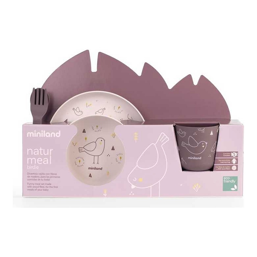 Miniland Eco Friendly 5-Piece Table Set ECO-friendly - Chick – 3