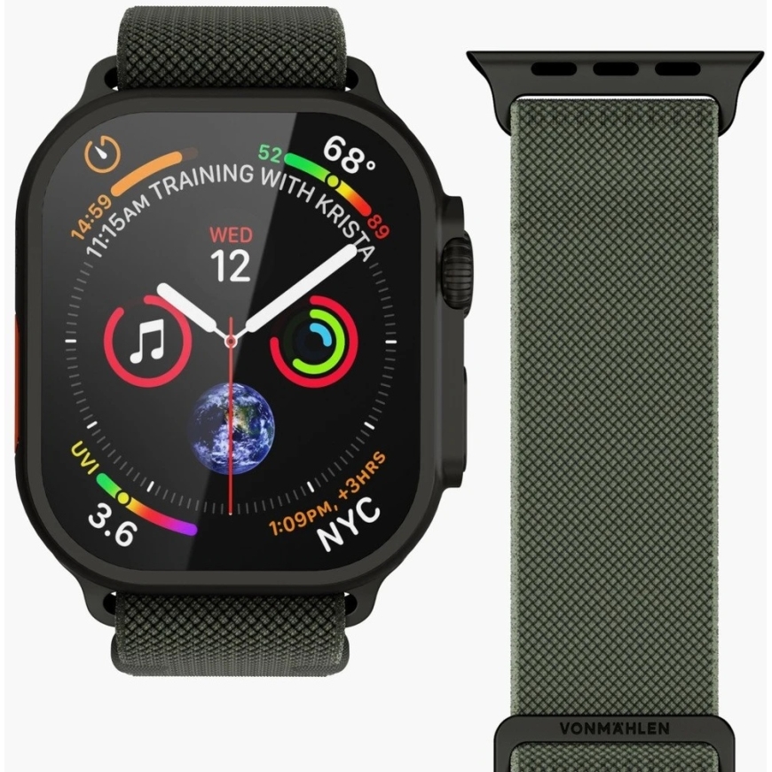 Vonmählen Classic Nylon Loop 40, 41, 42mm One Size, Olive Black – 5